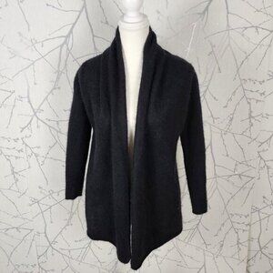 The Group Babaton Black 100% Cashmere Open Front Outskirt Cardigan